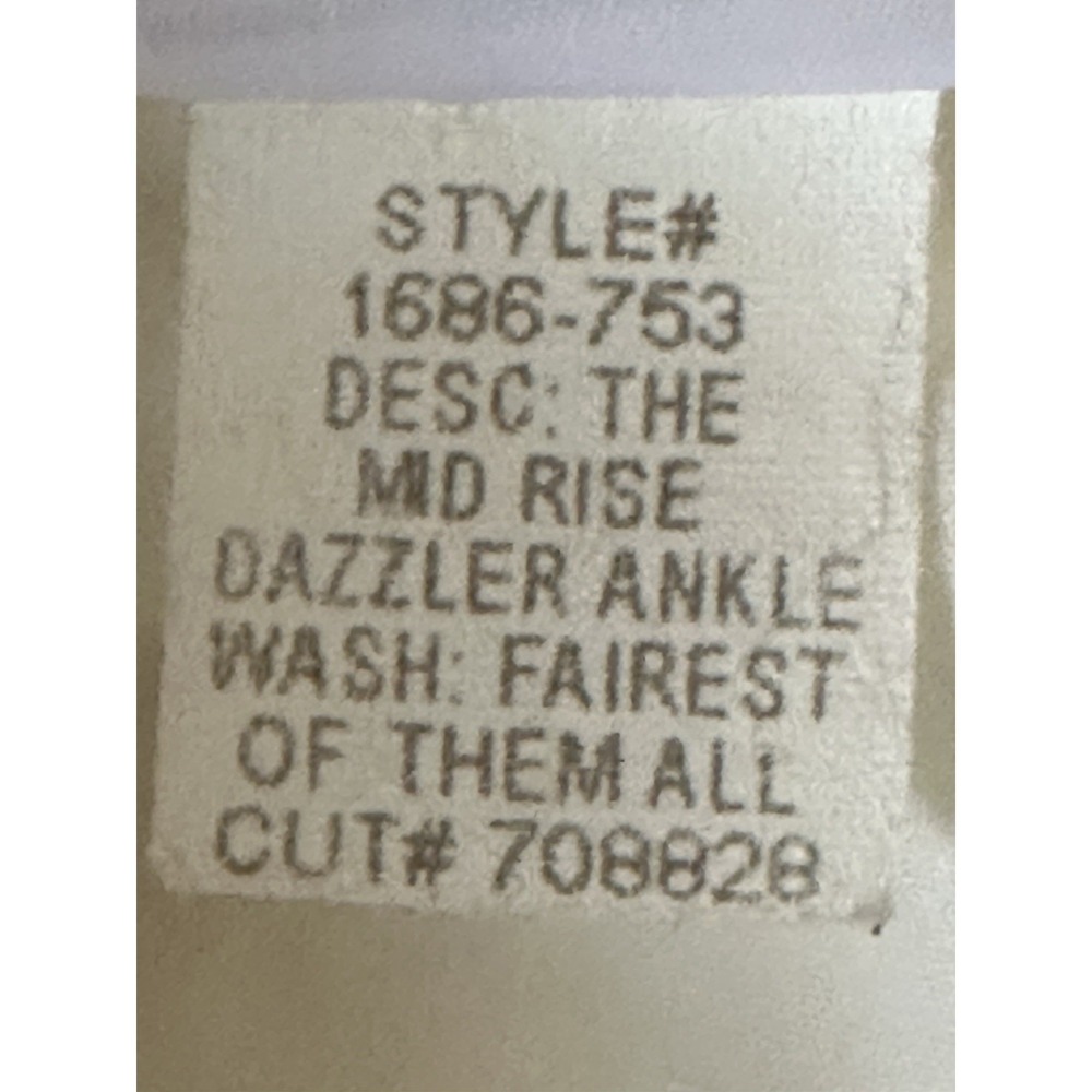 MOTHER The Mid Rise Dazzler Ankle Fairest Of Them All White Straight Jeans sz 34 - Picture 10 of 13